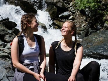 Julia and Angie at the Emerald Way