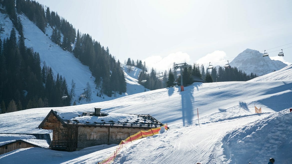 Nice slopes and huts in the Lofer Mountain World