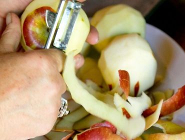 a person holding a plate of food