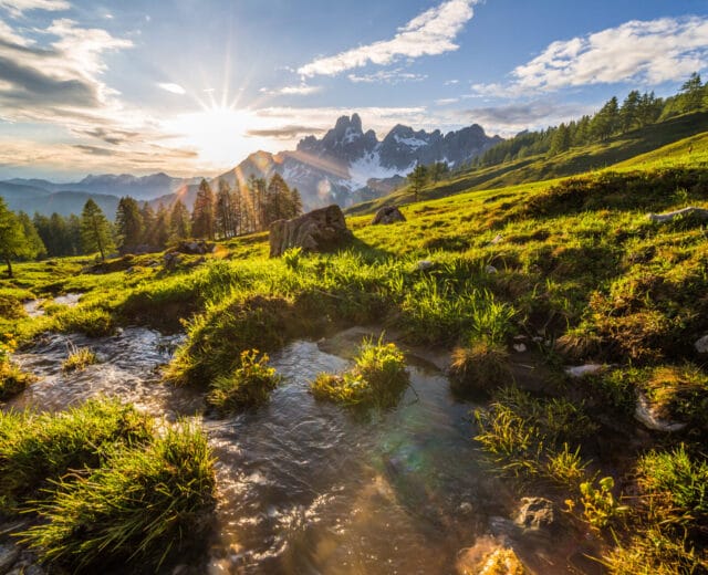 Blick zur Bischofsmütze von der Sulzenalm_ Etappe 22_Coen Weesjes