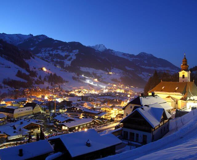 Winterpanorama von Großarl in den späten Nachmittagsstunden Winterpanorama von Großarl in den späten Nachmittagsstunden