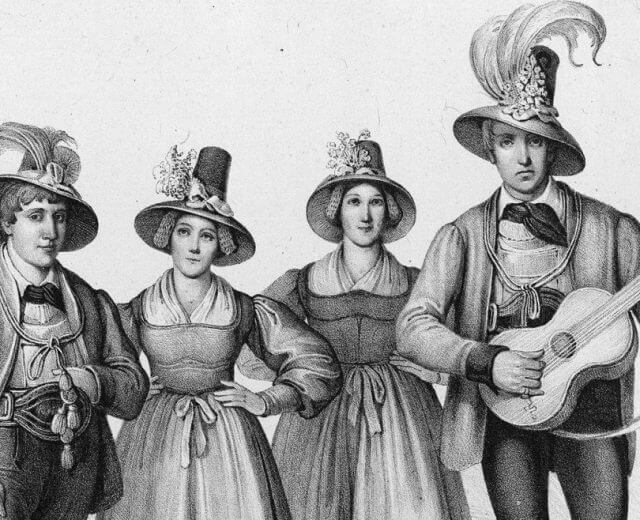 A Rainer család képe 1839-ből.