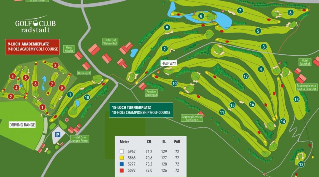 18 lyukú golfpálya Radstadt-ban