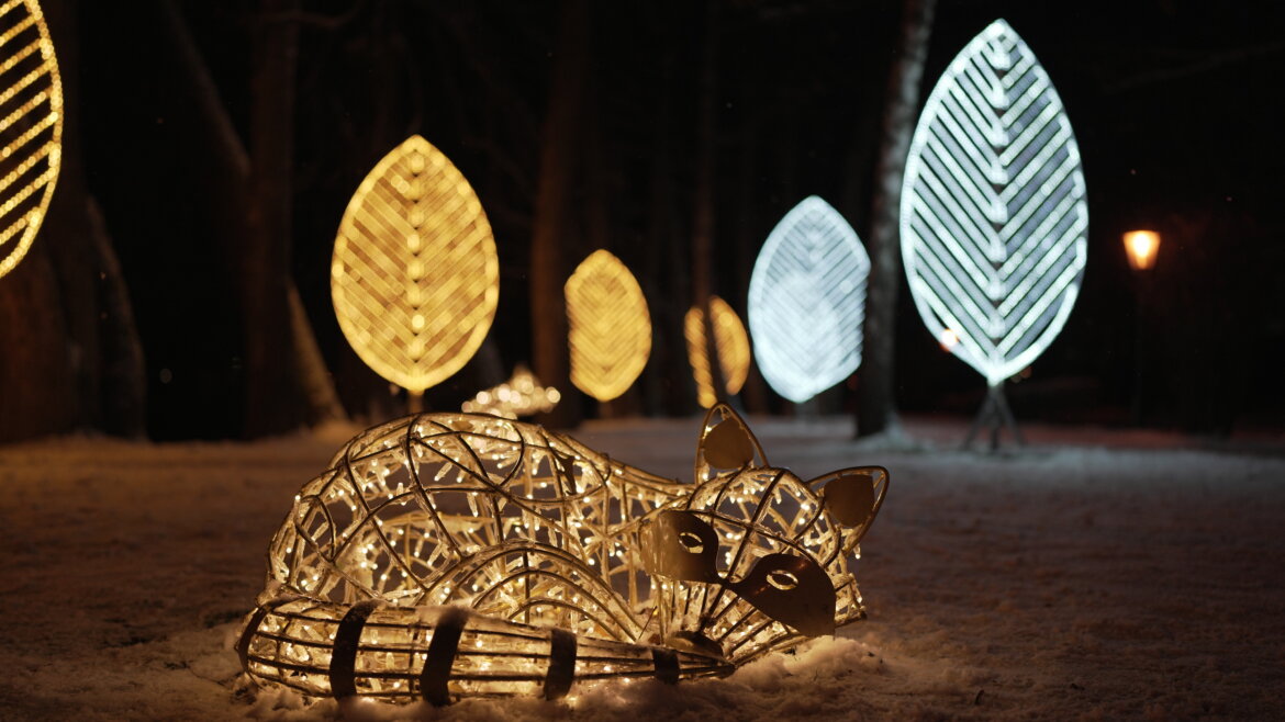 Installazioni luminose del Parco Luminoso by Lumagica a Zell am See-Kaprun durante l’Avvento delle Stelle