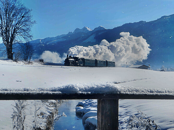 Stoomlocomotief, Pinzgauer Lokalbahn, trein, Pinzgau