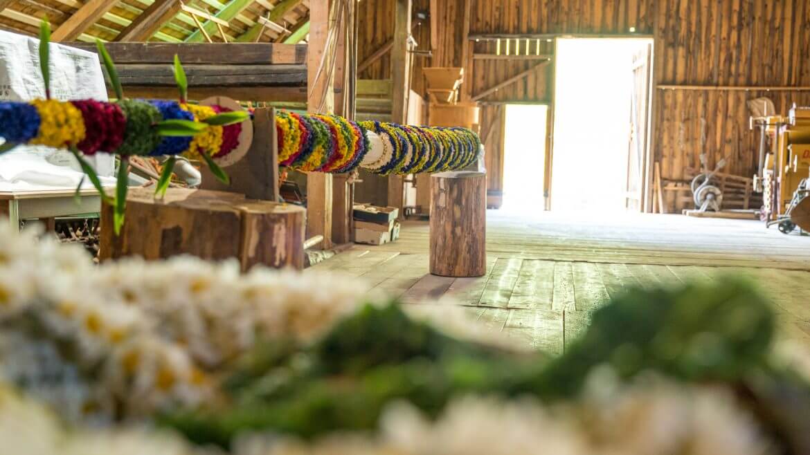 Zwyczajem Salzburskiego Lungau są procesje z kwietnymi kolumnami. Gotowe dzieło waży ponad 80 kilogramów i pięknie pachnie.
