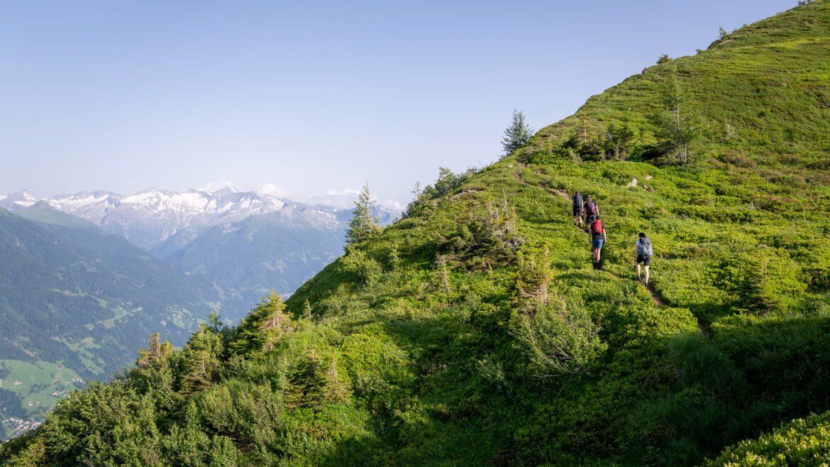 Szlaki wędrowne w Gastein odsłaniają fantastyczne widoki na szczyty Wysokich Taurów, jak tu na Biberkopf.
