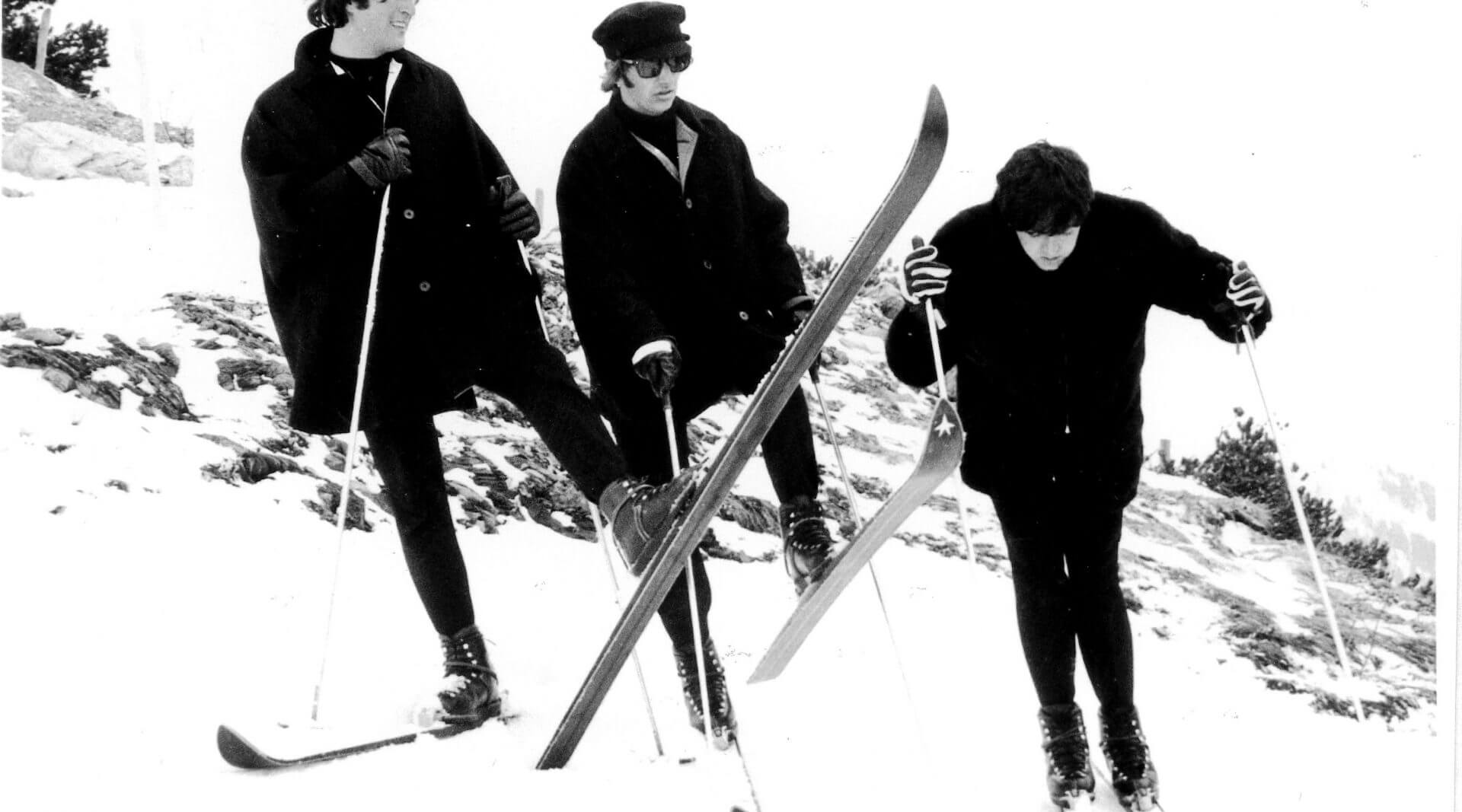 Czwórka Wspaniałych z legendarnej grupy The Beathles w Obertauern po raz pierwszy stanęła na nartach.