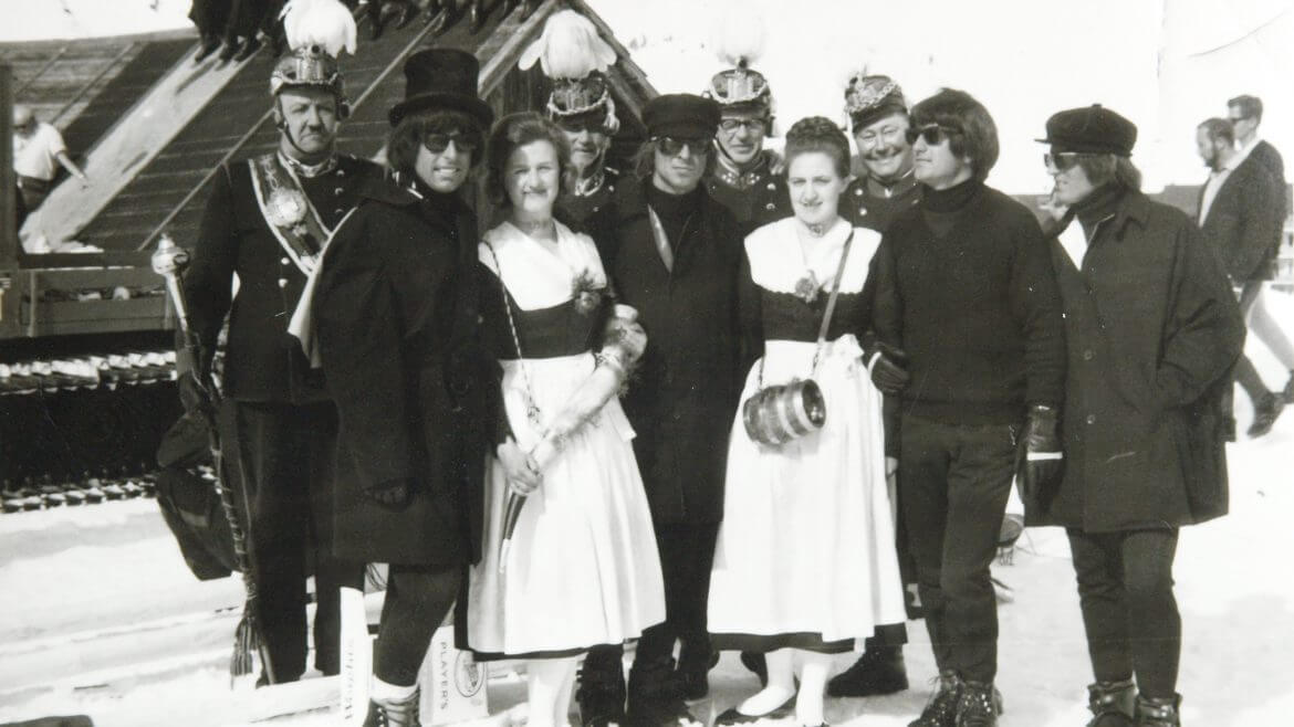 Odwiedziny grupy The Beatles w Obertauern. To było zabawne zderzenie kultury beatowej z alpejskim folklorem.