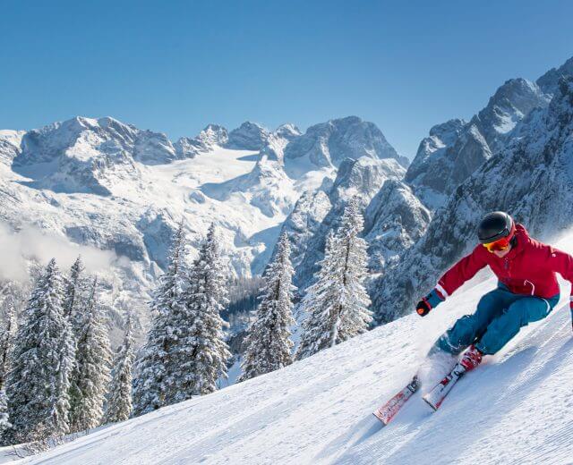 Szusowanie panoramicznym szlakiem narciarskim 